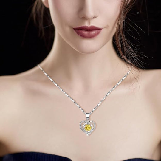 Heart Pendant Necklace  - Sterling Silver