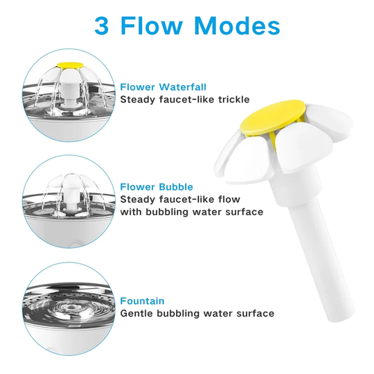 80oz Pet Fountain - Automatic Water Dispenser for Cats and Dogs, Circulating Filtration System