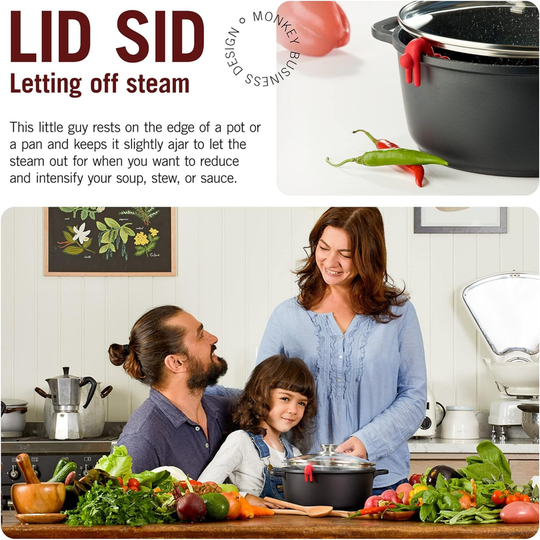 Pot Lid Lifter-Holder - Keeps Pots From Boiling Over
