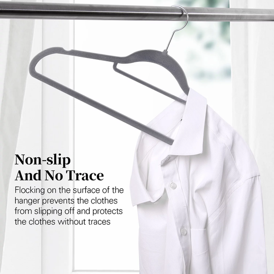 50 Pack Premium Velvet Hangers, Non-Slip and Durable