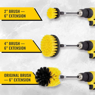 4 PCS Drill Brush Attachment Set Power Scrubber Drill Cleaning Brush Kit