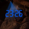 Projection Alarm Clock with 180° Rotatable Projector, 3-Level Brightness, Progressive Volume & USB Charger