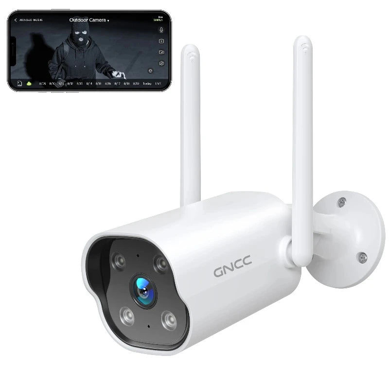 2K Wifi Outdoor Surveillance Cameras - PIR Motion Detection,Two-Way Audio, IP66 Waterproof & Night Vision