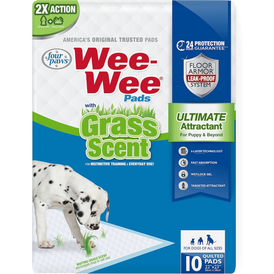 Grass Scented Pee Pads for Dogs & Puppies