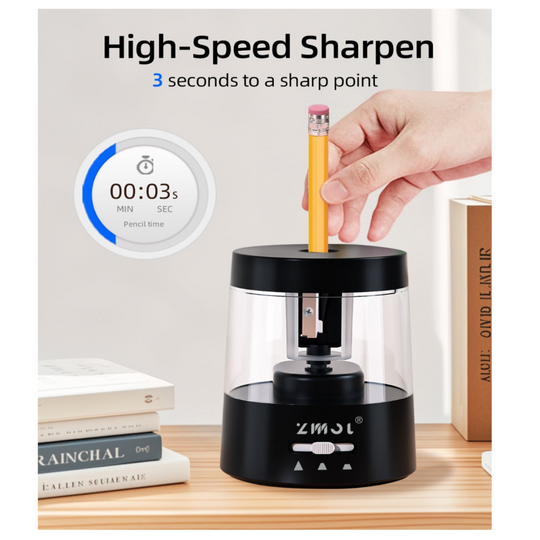 Electric Pencil Sharpener – Battery Operated, Compact for Classroom or Home
