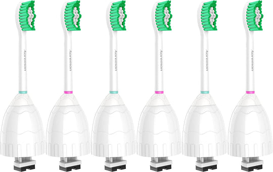 TEST  4/3/25 Aoremon Replacement Toothbrush Heads for Philips Sonicare E-Series Essence HX7022/66 and other Screw-on Electric Toothbrush Model, 6 Pack