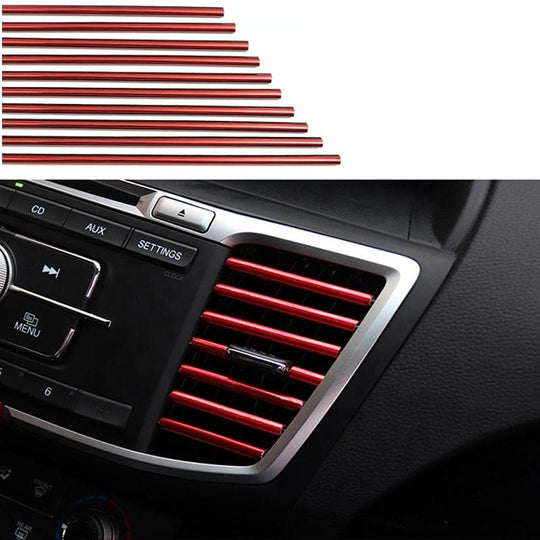 Car Air Conditioner Air Vent Decorative Strips, 10 Pieces