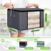 6-Pack Clothes Storage Organizer, Large Capacity Blanket Storage Bags with Reinforced Handles & Sturdy Zippers