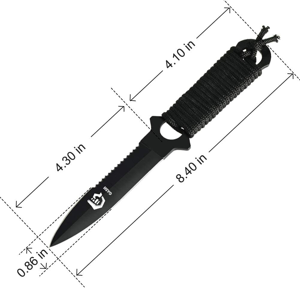  Scuba Diving Knife with Leg Straps & Sheath, Razor Sharp - Lightweight Diving Equipment for Spearfishing, Snorkeling, Hunting, Rescue & Water Sports