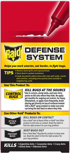 Raid Ant Gel, Continues Killing for up to 1 Month