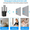 4 Antennas Wifi Range Extender, 1200Mbps Signal Booster Repeater Cover up to 2500 Sq.Ft, 2.4 & 5Ghz Dual Band 