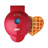 Heart Mini Waffle Maker in Red