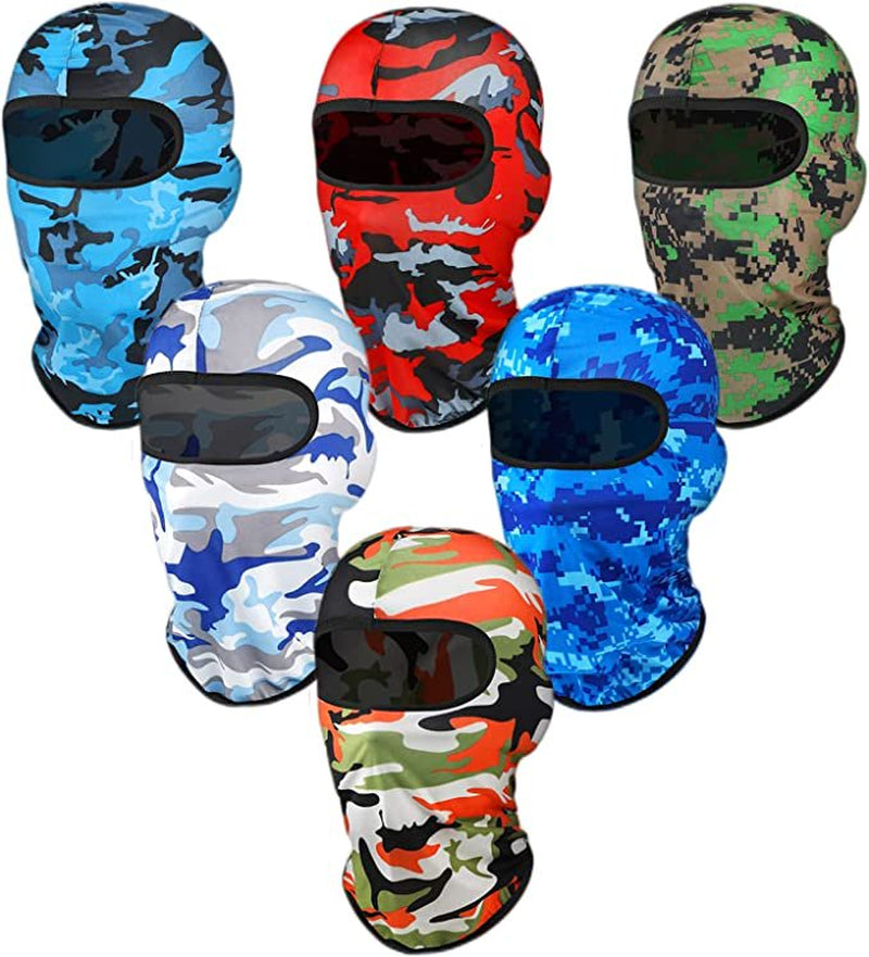6 Pack Ski Masks - Balaclava Face Masks - Outdoor Full Cover Protection