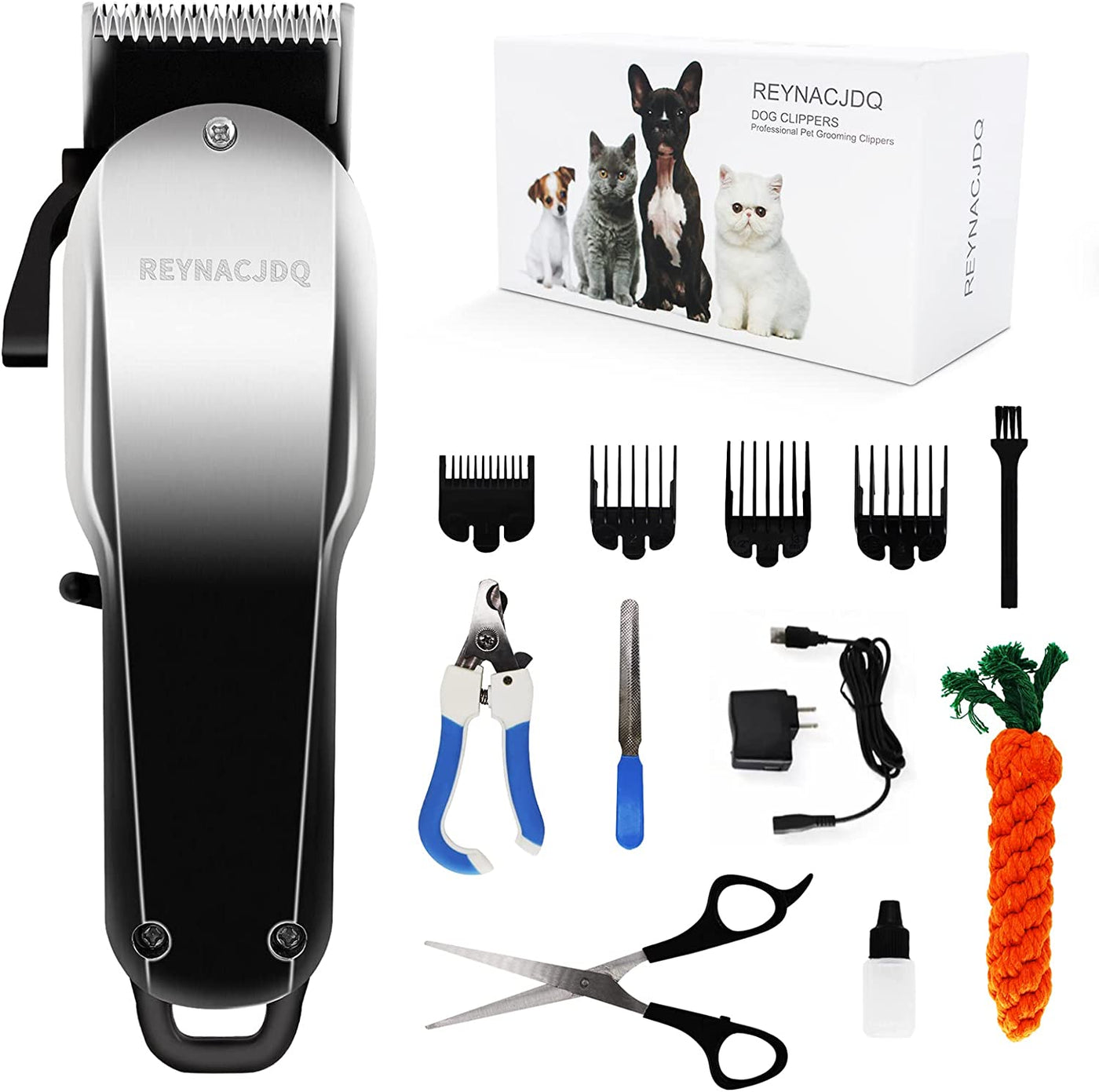  Dog Clippers for Grooming Low Noise Rechargeable 