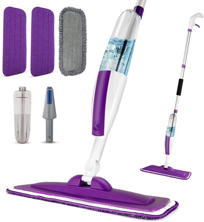  Wet Spray Mop with a Refillable Spray Bottle and 3 Washable Microfiber Pads