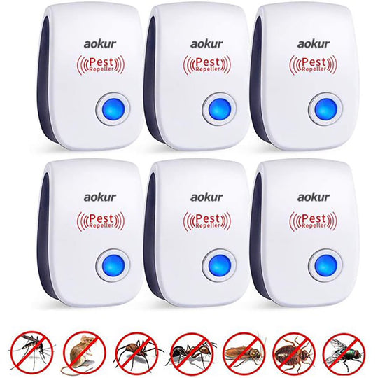 6 Pack Pest Repellent, Pest Control Plug in Indoor Pests for Mosquito, Insects,Cockroaches, Rats, Bug, Spider, Ant, Rodent