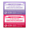 Dr. Bronner’s - Pure-Castile Bar Soap (2-Pack Bundle, Rose & Lavender) 