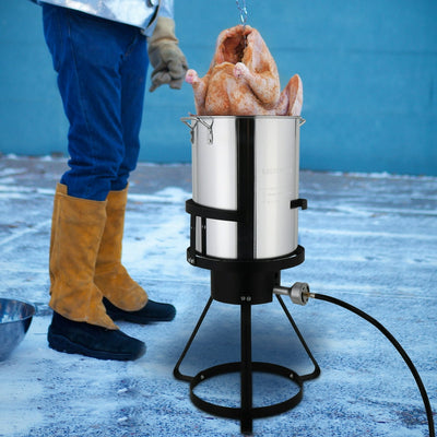 Outdoor Outdoor Fryer Aluminum Frying/Boiling Turkey Fryer Pot 30QT
