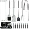 20 Piece Grilling Accessories BBQ Tools Set with Case - Suitable for Camping, Outdoor Grill Kit, Backyard Party