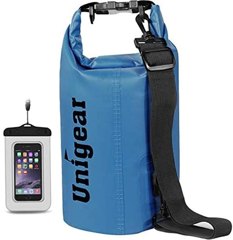Dry Bag Waterproof, Floating and Lightweight Bags for Kayaking, Boating, Fishing, Swimming and Camping with Waterproof Phone Case