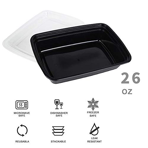100 Piece: Meal Prep Reusable Containers - BPA-Free - Bento Insulated Lunch Boxes