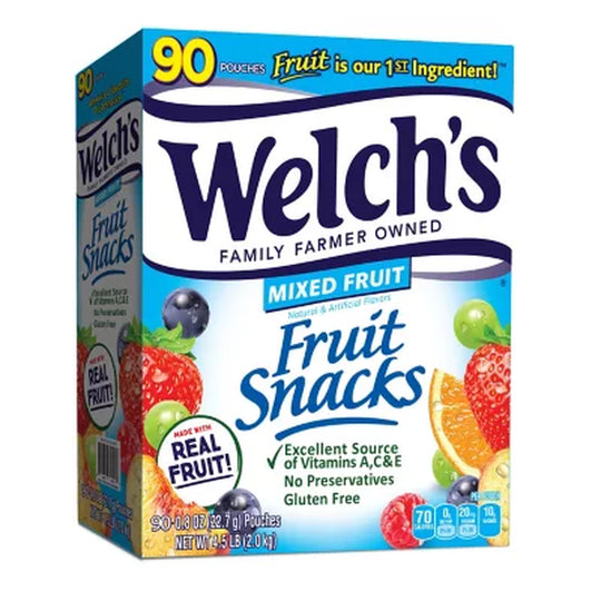 Jumbo Box Welch's Mixed Fruit Fruit Snack (90 Ct.)