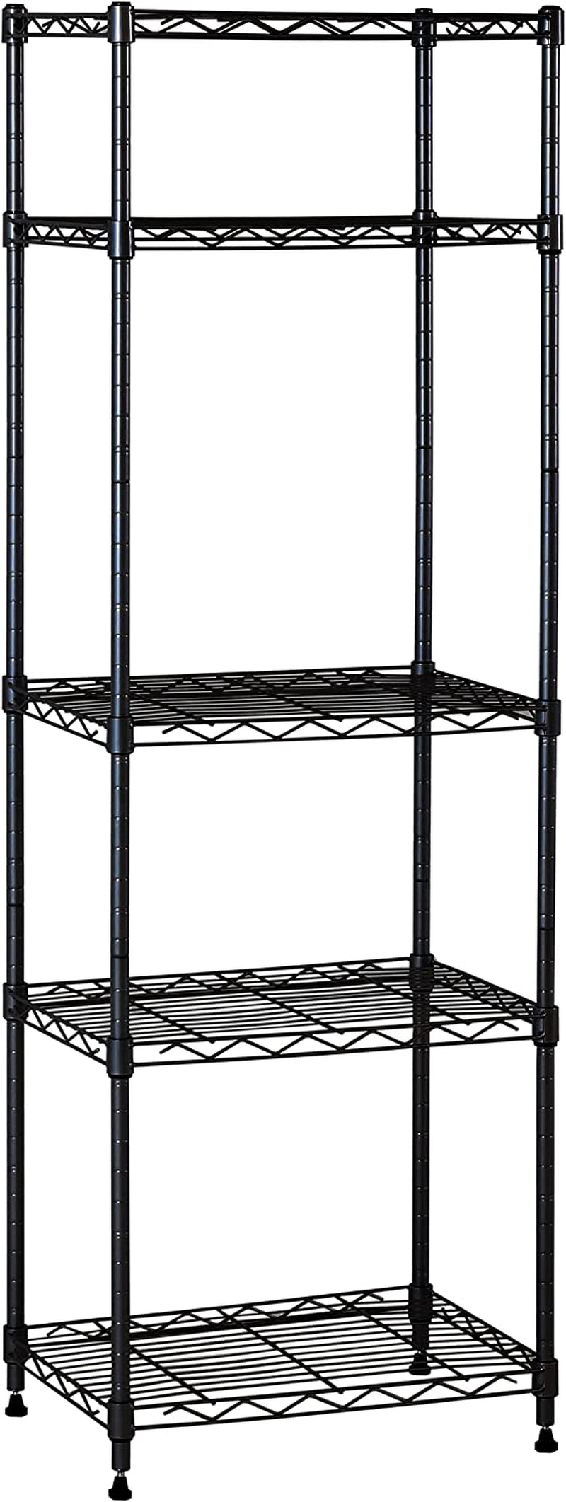 5-Shelf Wire Metal Storage Rack with Adjustable Shelves