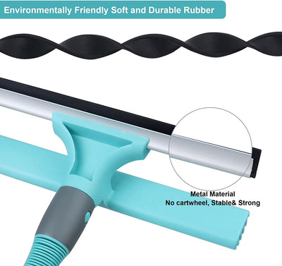 2 in 1 Window Cleaning Tool Kit with Extension Pole