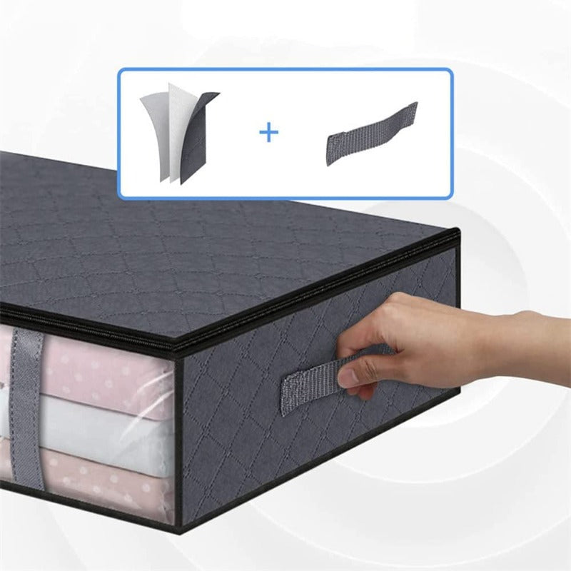 2-Pack Under Bed Storage Organizers - Under Bed Storage Containers for Organizing Clothing, Blankets & More