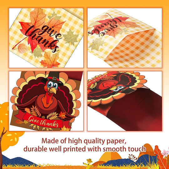 36 Piece Thanksgiving Utensil Cutlery Holders - Table Decorations
