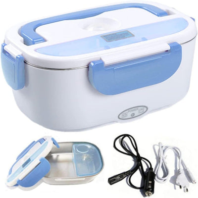 Electric Lunch Box, 1.5 Liter Reheats Food, Stainless Steel