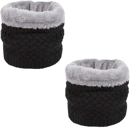 Leories Winter Neck Warmer Fleece Lined Infinity Scarf Thicken Windproof and Dust Skiing Scarf Face Mask