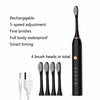 Sonic Rechargeable Electric Toothbrush with  4 Toothbrush Heads