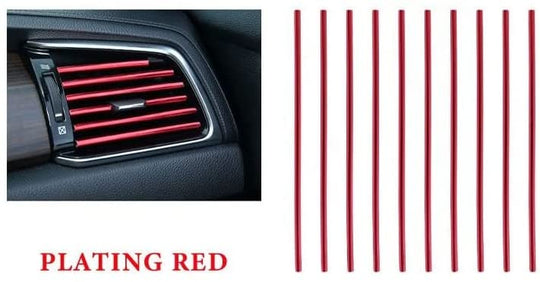 Car Air Conditioner Air Vent Decorative Strips, 10 Pieces