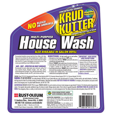 Krud Kutter Hose End Multi-Purpose House Wash Cleaner, Liquid Concentrate-Hw32H4 , Quart