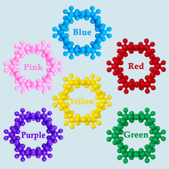 100 Piece Building Discs Set - Multi-colored Interlocking Connecting Blocks