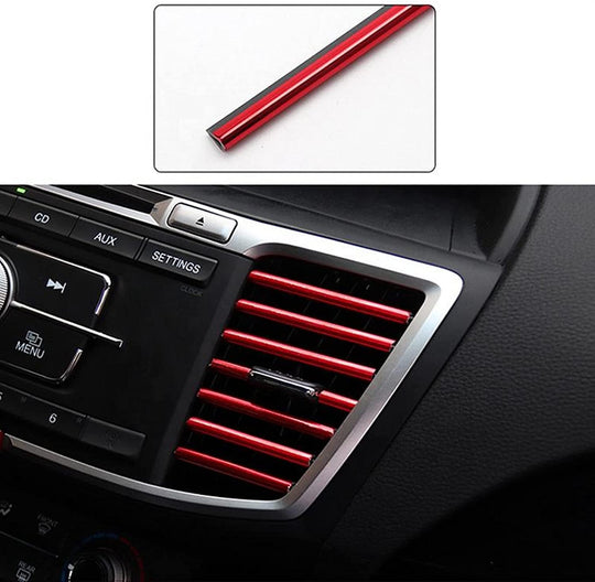 Car Air Conditioner Air Vent Decorative Strips, 10 Pieces