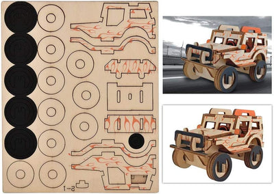 3D Puzzles, 3D Handmade DIY Car Model Wooden Puzzle Toys