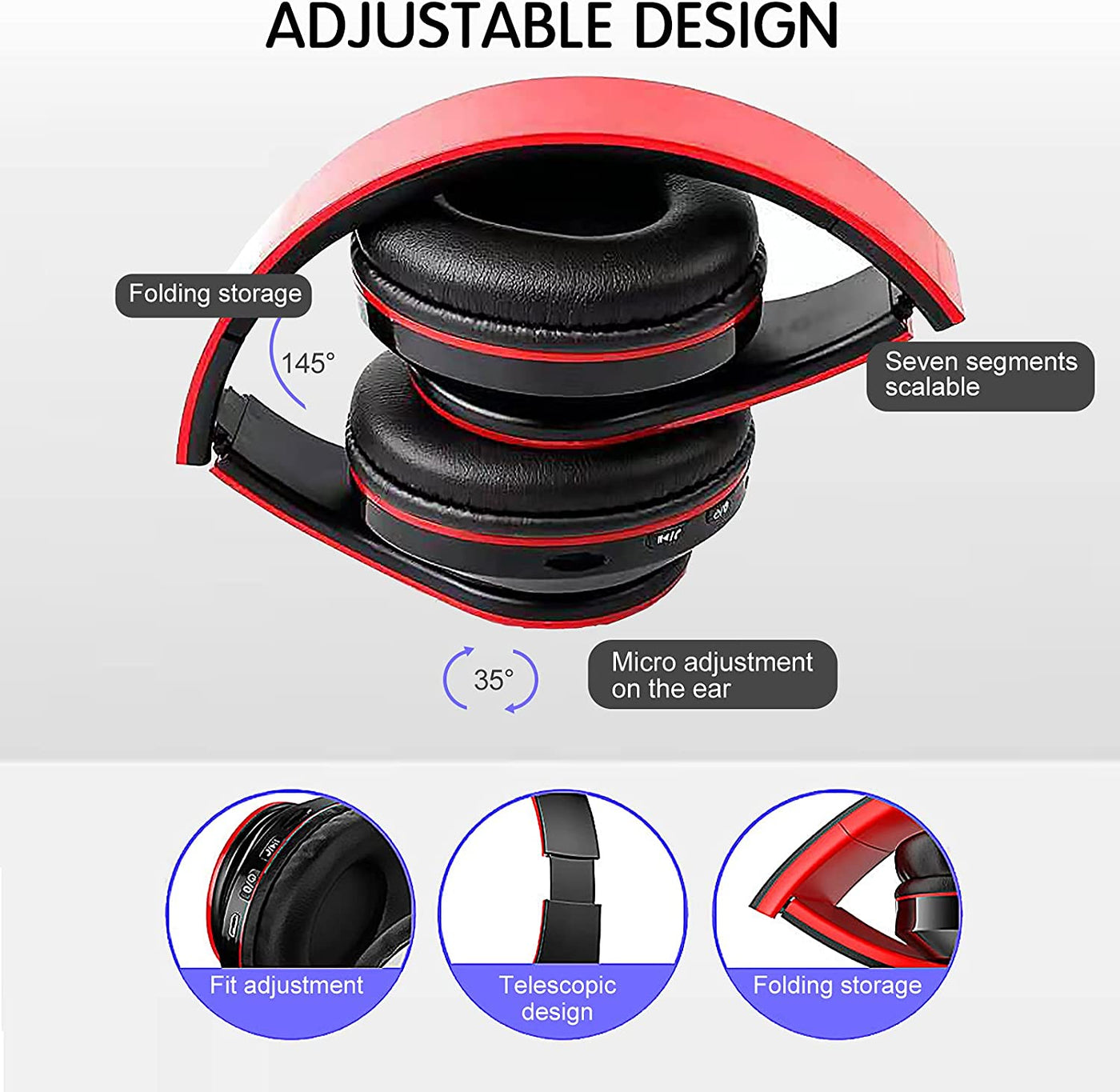 Over Ear Bluetooth Headphones Noise-Cancelling 