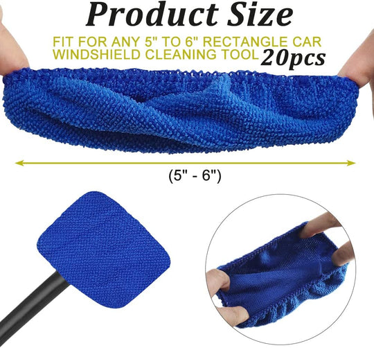 20 Pack Car Care Microfiber Cloths for Windshield