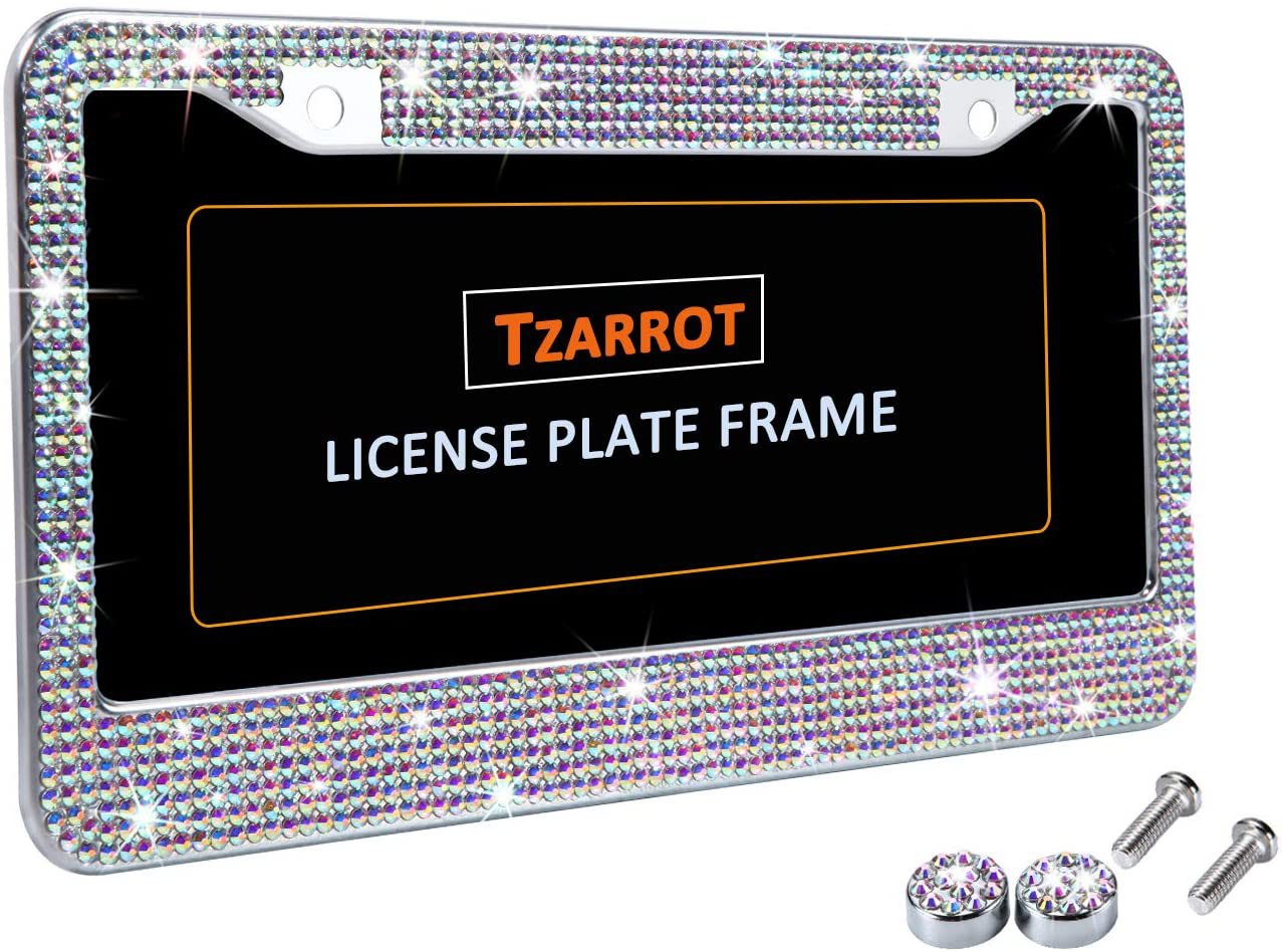 Multicolor Bling Rhinestone License Plate Frames