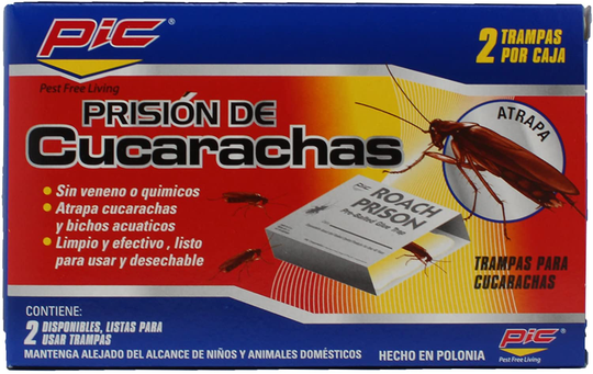 Pic Roach Prison Pre-Baited Glue Trap (2 Pack)