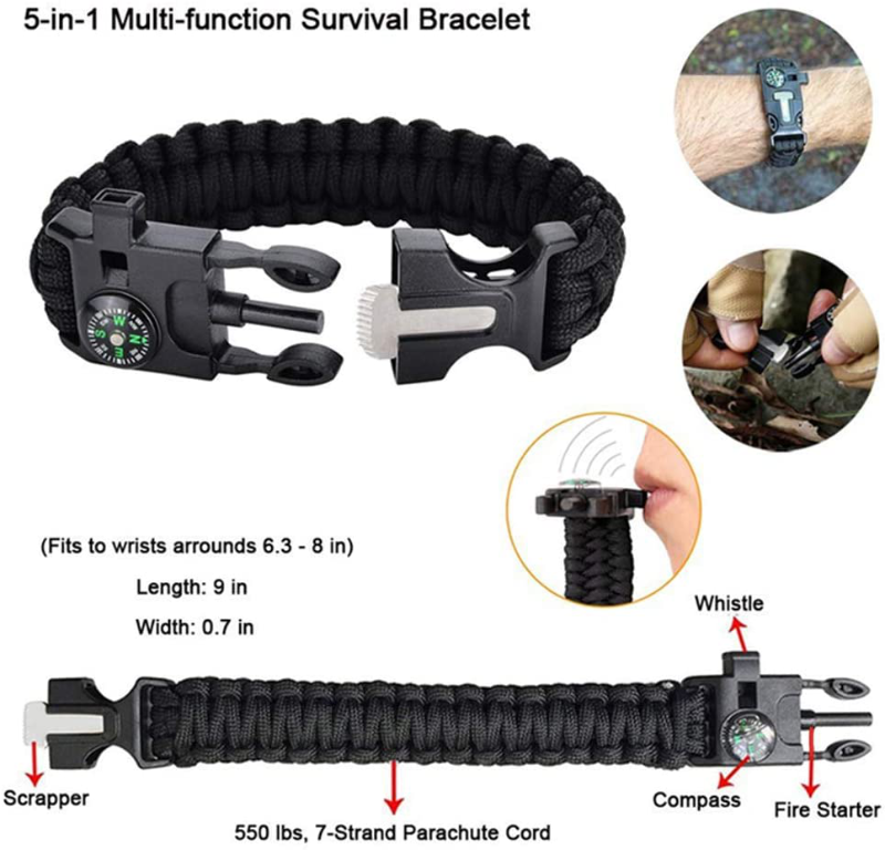 43 in 1 Outdoor Survival Kit Multi-Purpose First Aid Emergency Kit