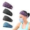 4pcs Button Headbands Set- Non Slip Elastic Headbands with Button in 4 Colors Hair Accessories for Women Men Moisture Wicking Sweatband Sports Head Wrap for Yoga Sports Outdoor Activities