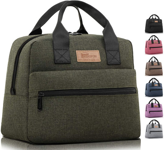 HOMESPON Insulated Lunch Bag Lunch Box Cooler Tote Box Cooler Bag Lunch Container for Women/Men/Work/Picnic (large green)