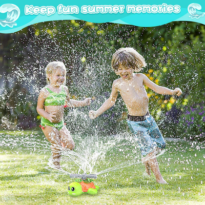 Growlsand Water Sprinkler for Kids - Spray Sprinkler Toys for Toddler Boys Girls Summer Outdoor Spinning Water Sprinkler Toy Age 3 4 5 6 7 8 9 + Year Old Great for Backyard Pool Lawn Beach Play