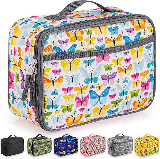 Zulay Insulated Lunch Bag - Thermal Kids Lunch Bag With Spacious Compartment & Built-In Handle - Portable Back To School Lunch Bag For Kids, Boys, & Girls To Keep Food Fresh (Shark Camouflage)