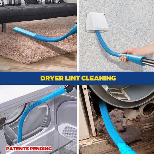 Dryer Vent Vacuum Hose Attachment With Lint Removing Brush