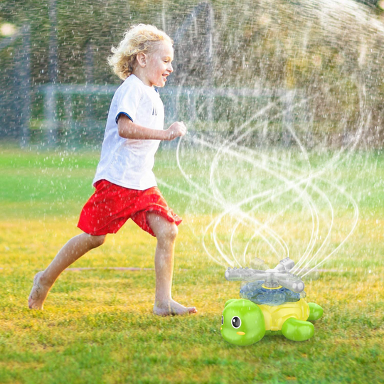 KMUYSL Spray Sprinkler for Kids, Outdoor Water Toys Gifts for 3,4,5,6,7,8 Year Old Boys & Girls Turtle Sprinkler Toy - Spinning Turtle Spray Sprinkler for Outside Lawn Backyard Yard