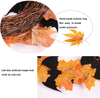Orgrimmar 10” Halloween Maple Wreath Garland Artificial Maple Leaf Bats Vines Door Hanging for Halloween Party Thanksgiving Harvest’s Day Decoration